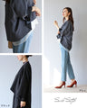 An effortless collarless jacket