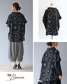 Relaxed top with floating circle pattern