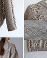 A beautiful, loose fringe knit that looks great