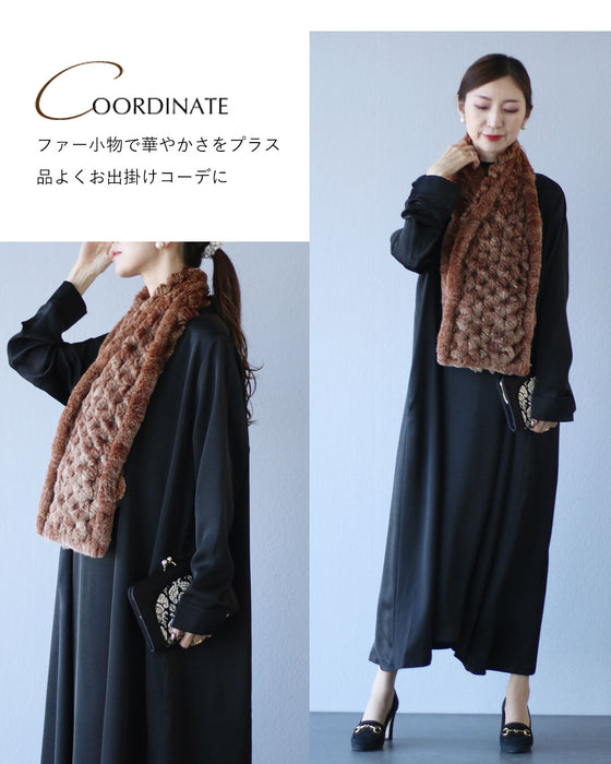 品のある艶感 リラクシーなフレアワンピース