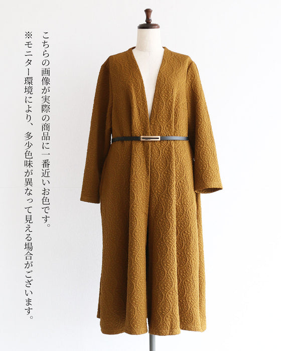凛として優美 立体柄コーディガン