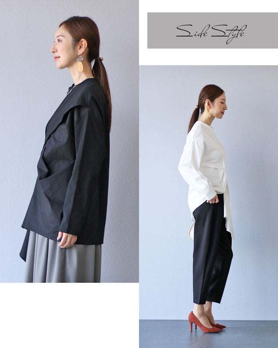 着るだけで個性派 異素材トップス