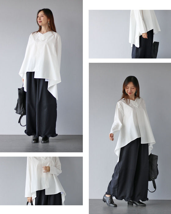 無難じゃ終わらせない、シルエットの力 変形アシメトップス