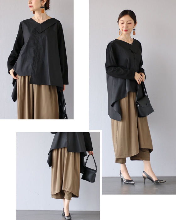 無難じゃ終わらせない、シルエットの力 変形アシメトップス