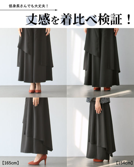 一歩先の、上質ベーシック 立体シルエットのワイドパンツ