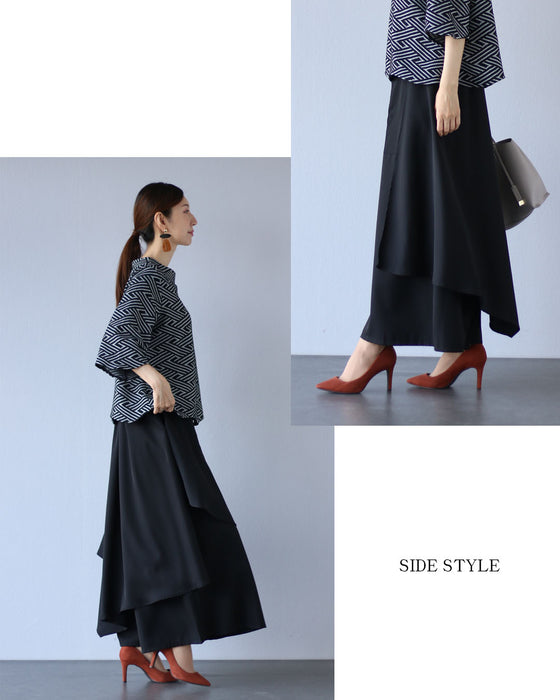 一歩先の、上質ベーシック 立体シルエットのワイドパンツ