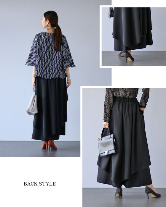 一歩先の、上質ベーシック 立体シルエットのワイドパンツ