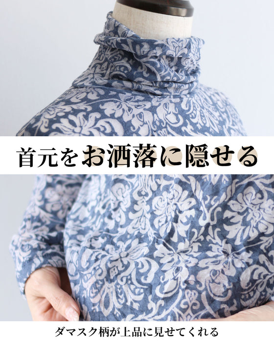 品よく彩るダマスク柄 シアートップス