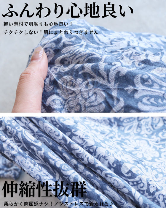 品よく彩るダマスク柄 シアートップス