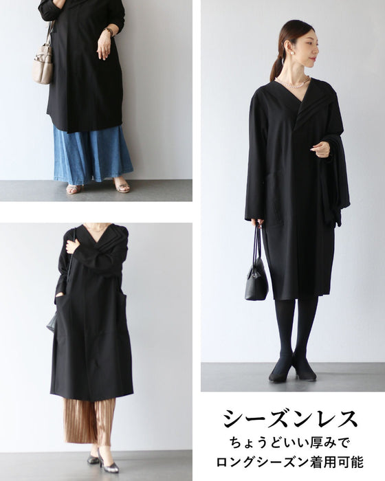 立体襟で魅せる　美しく弾むシルエットワンピース