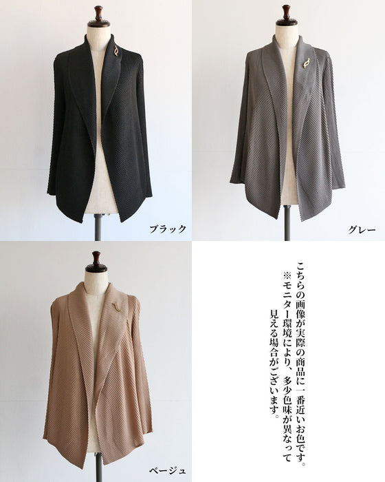 繊細さと華やかさを アコーディオンプリーツのジャケット