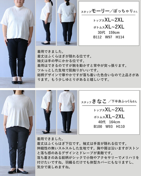 静けさを纏う　碧いオリエンタル柄ワンピース