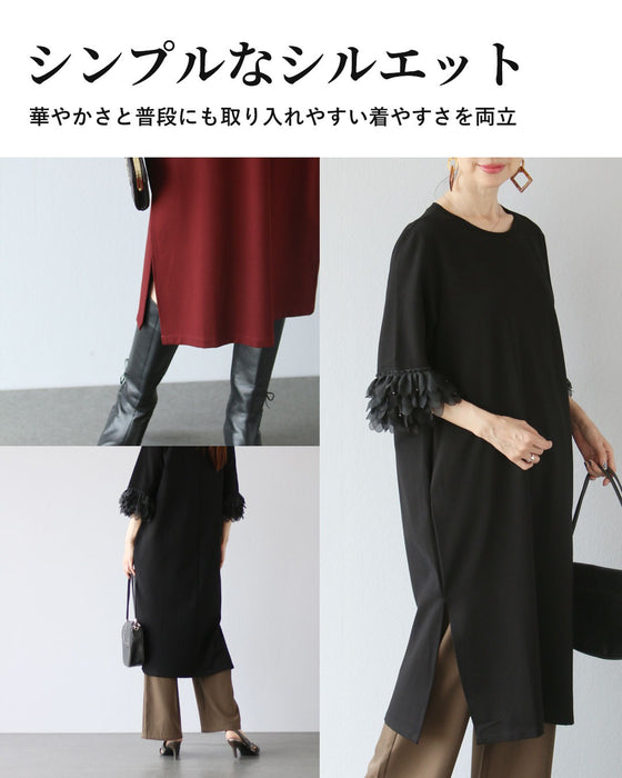 袖に咲く　華やぎを添えるワンピース