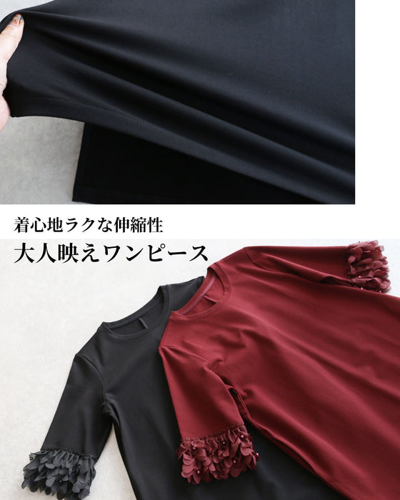 袖に咲く　華やぎを添えるワンピース