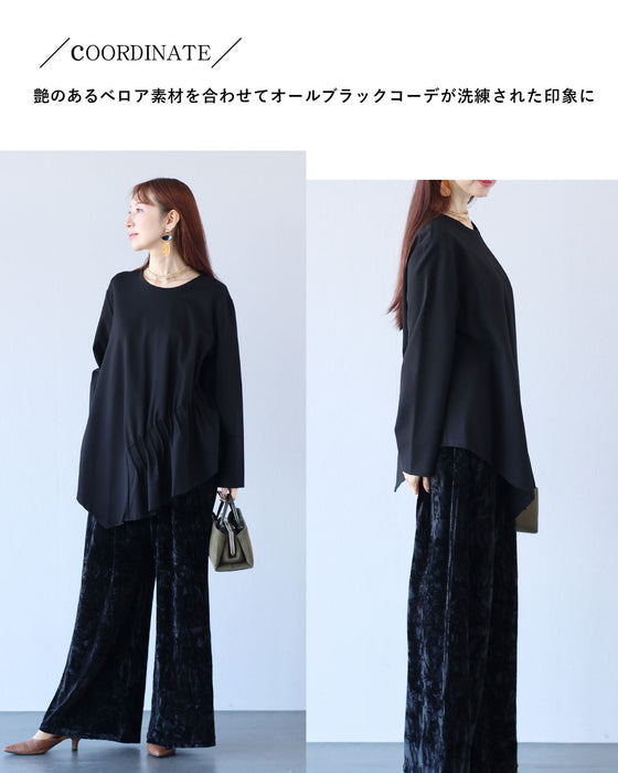 「体型隠し」に見せない　洗練アシンメトリーカットソー