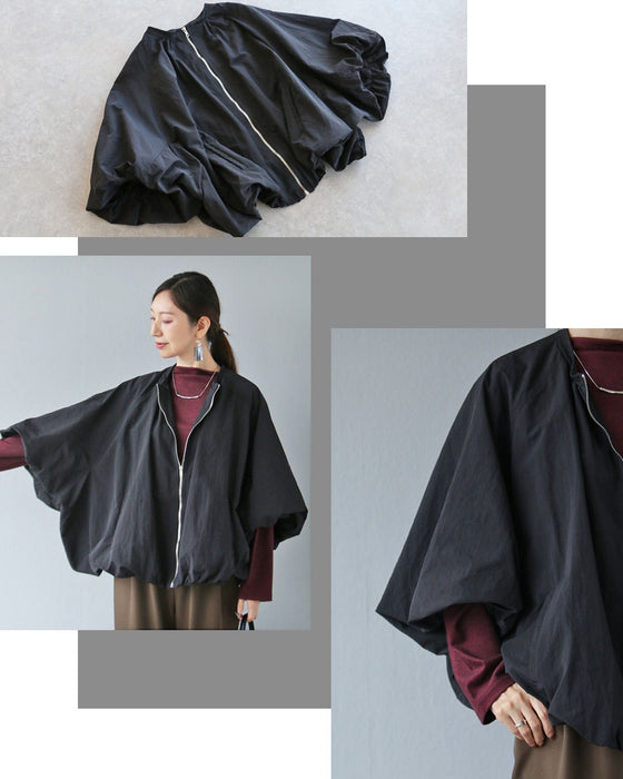 可愛くモードに 空気を纏うふんわり袖のブルゾン