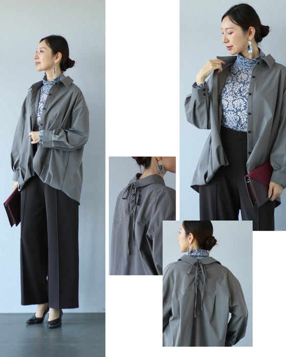 背中に甘さを忍ばせる ふわっとハンサムシャツ