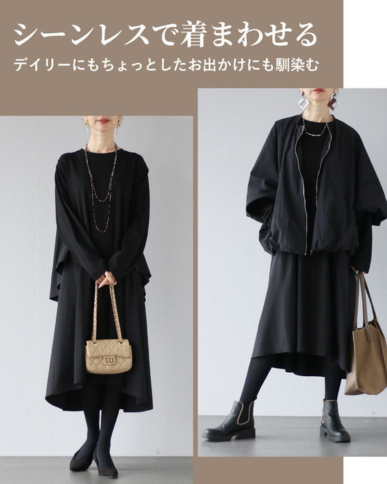 ゆるり上品モードを愉しむ　レイヤードワンピース