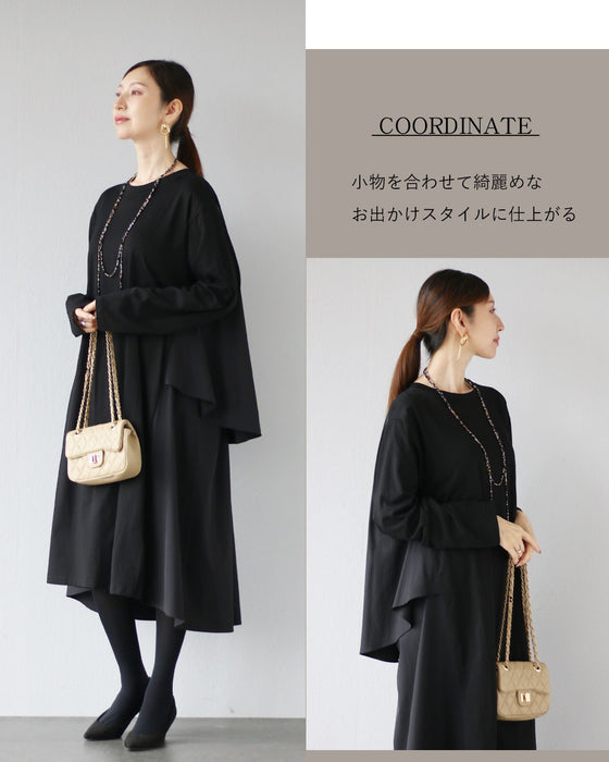 ゆるり上品モードを愉しむ　レイヤードワンピース