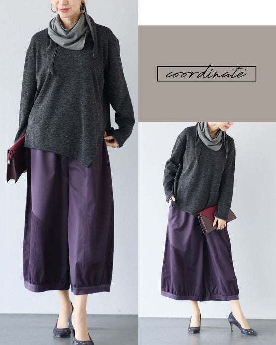 洗練された大人モード　ストール付きトップス