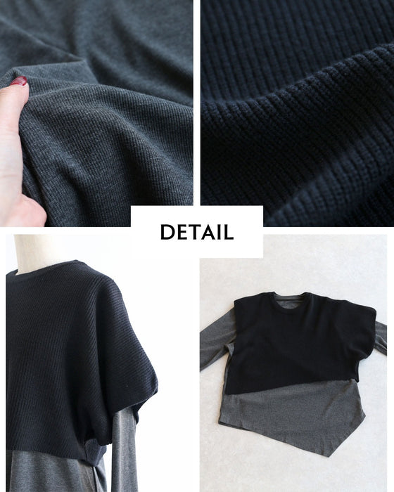 セットで魅せる、アシメのニュアンス。トップス＆ポンチョ 【set】