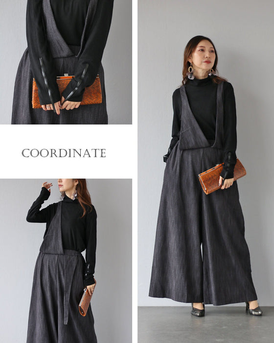 着方で遊ぶ、印象を変える。大人のワイドサロペット