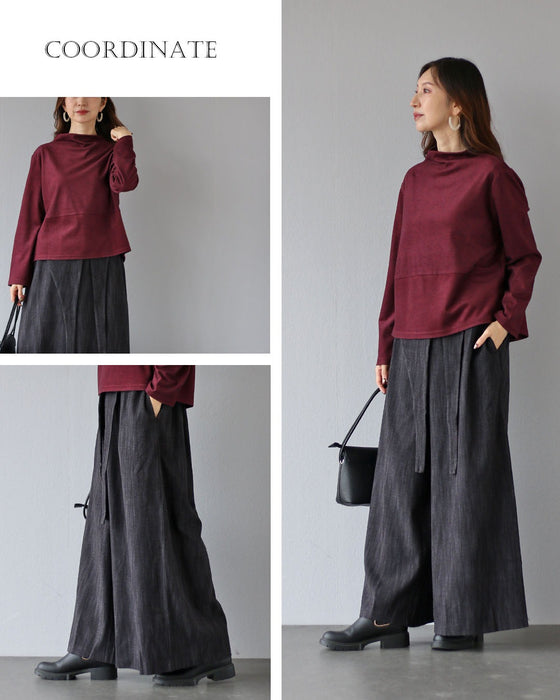 着方で遊ぶ、印象を変える。大人のワイドサロペット