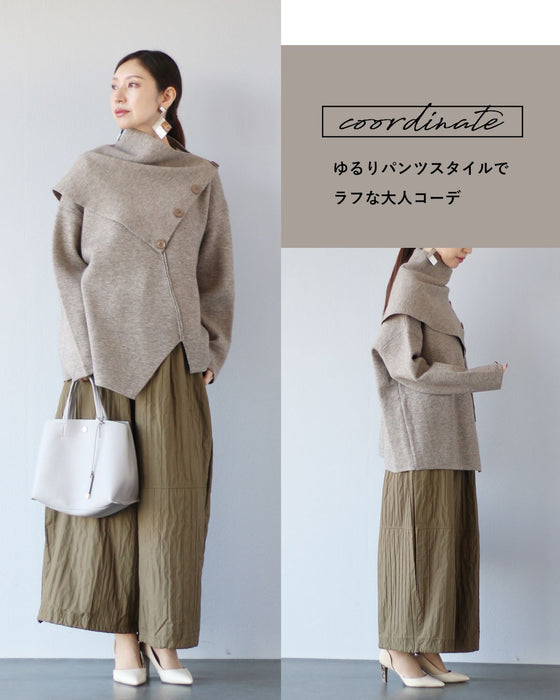 ストール付き　ふんわり包まれる、優しいニット 【set】