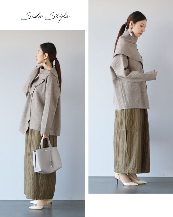 ストール付き　ふんわり包まれる、優しいニット 【set】