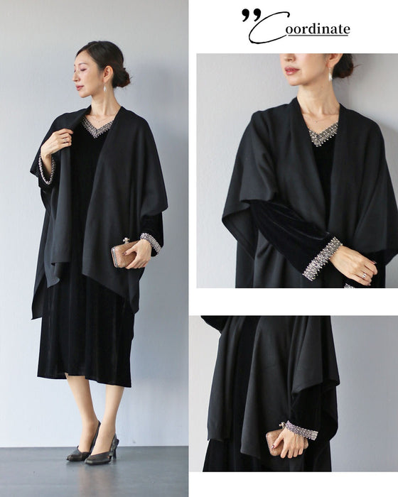 ジュエリーを着るように　艶めくベロアワンピース