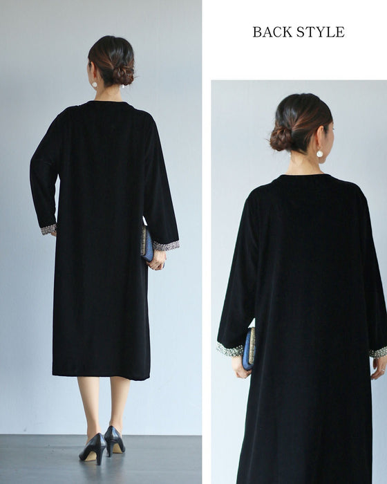 ジュエリーを着るように　艶めくベロアワンピース