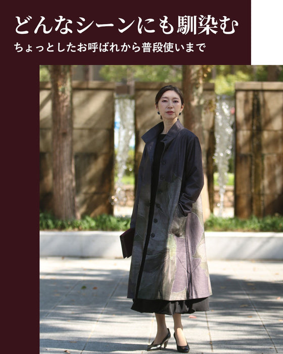 凛とした美しさを　大輪の花をまとう羽織り