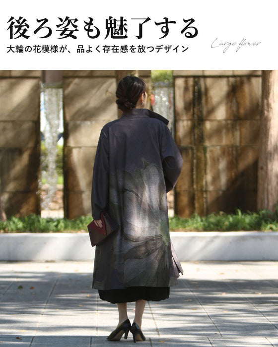 凛とした美しさを　大輪の花をまとう羽織り