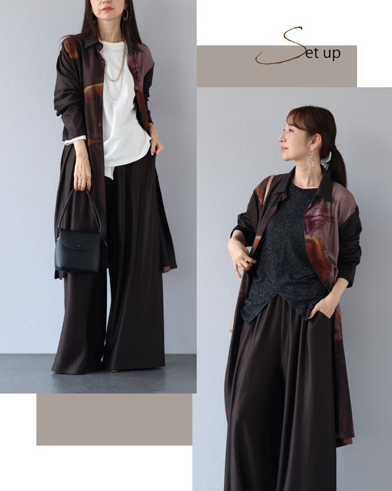 纏う、洗練アート　大人のためのリラクシーセットアップ【set】