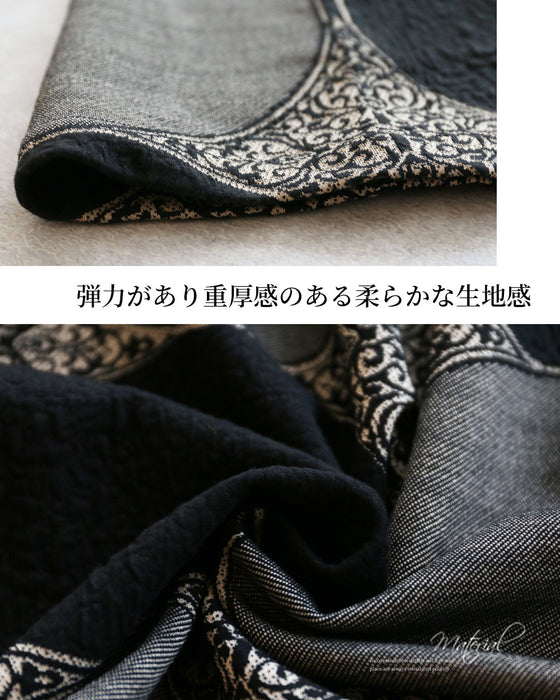 ドット×オリエンタル柄　上品さが重なるワンピース