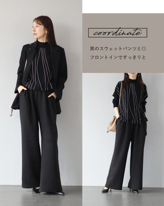 シンプル以上、個性未満　大人が似合う変形ドルマンニット