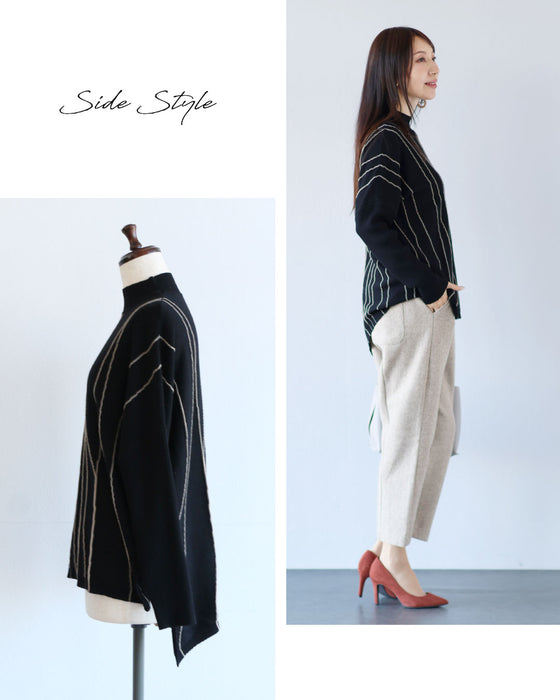 シンプル以上、個性未満　大人が似合う変形ドルマンニット