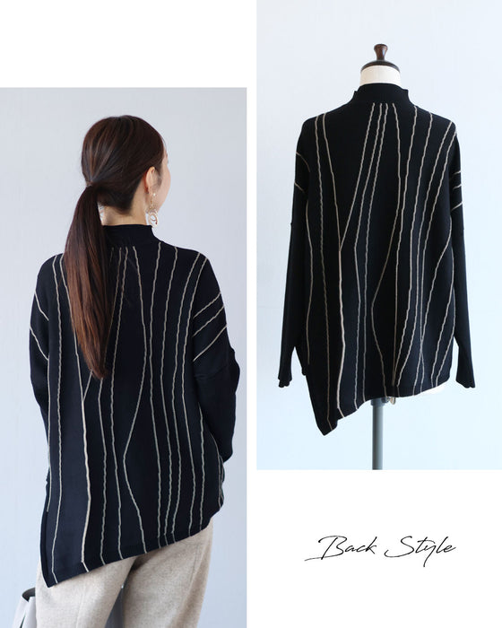 シンプル以上、個性未満　大人が似合う変形ドルマンニット