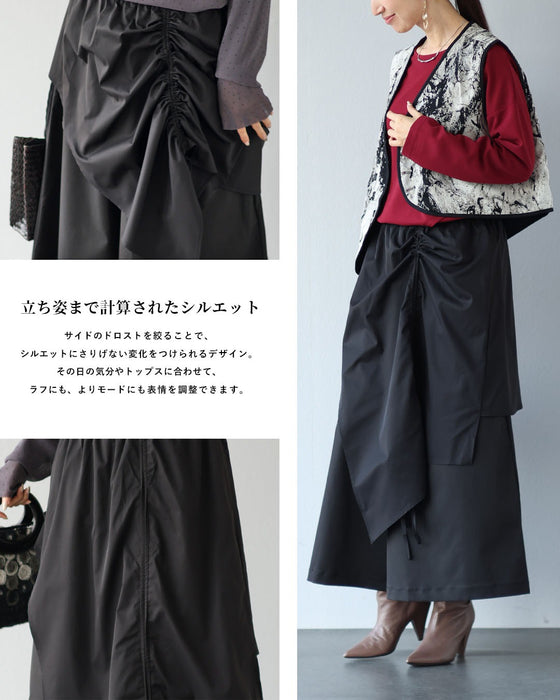 ニュアンスを仕込んだ、モードワイドパンツ