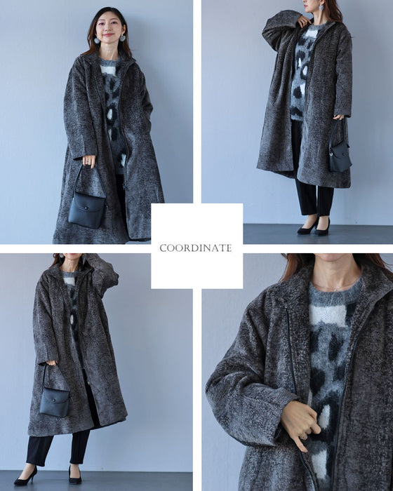 ニットのやわらかさに、柄のスパイス レオパード柄ニット