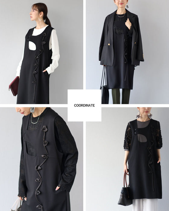 花モチーフが描く、さりげない個性   立体花のデザインチュニック