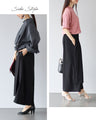 「黒」だから無敵　優雅に動けるラップワイドパンツ