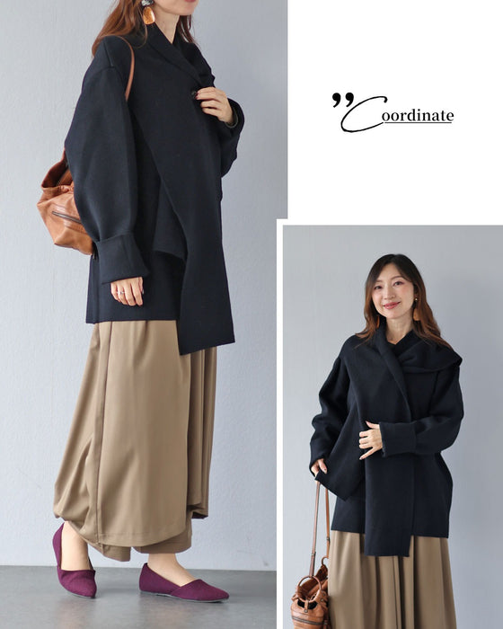 動きで魅せる　変形カッティングニット