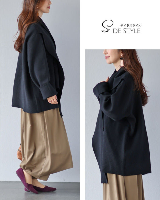 動きで魅せる　変形カッティングニット