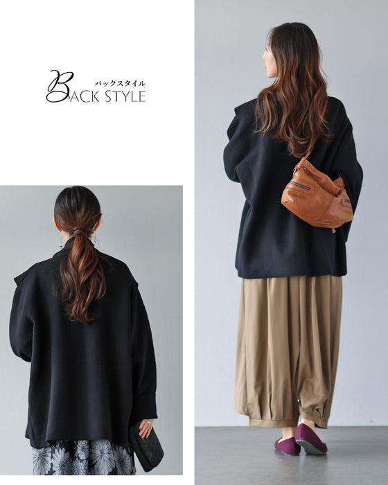 動きで魅せる　変形カッティングニット