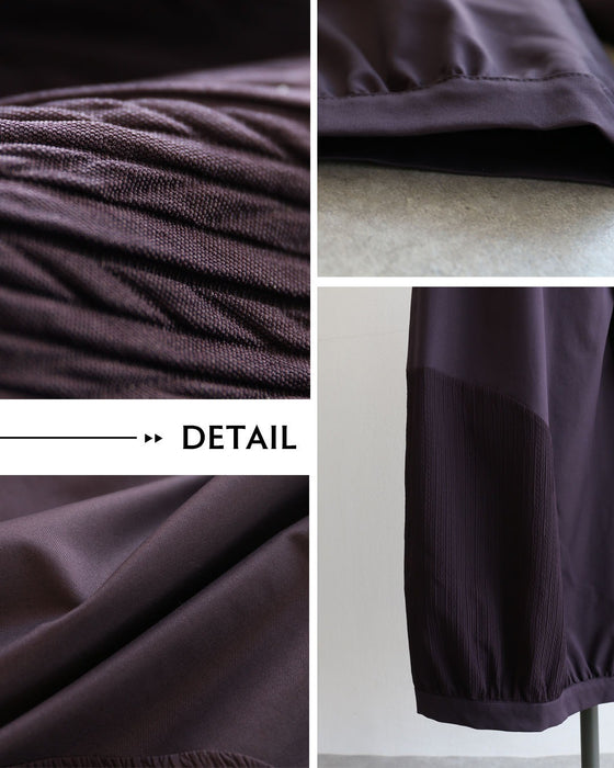 色で魅せるゆとりのある美しさコクーンシルエットパンツ