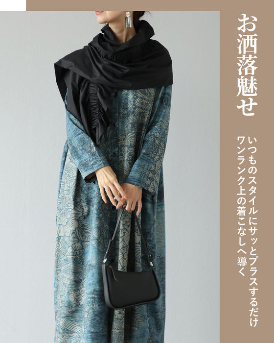 立体華やか　大人のギャザーストール