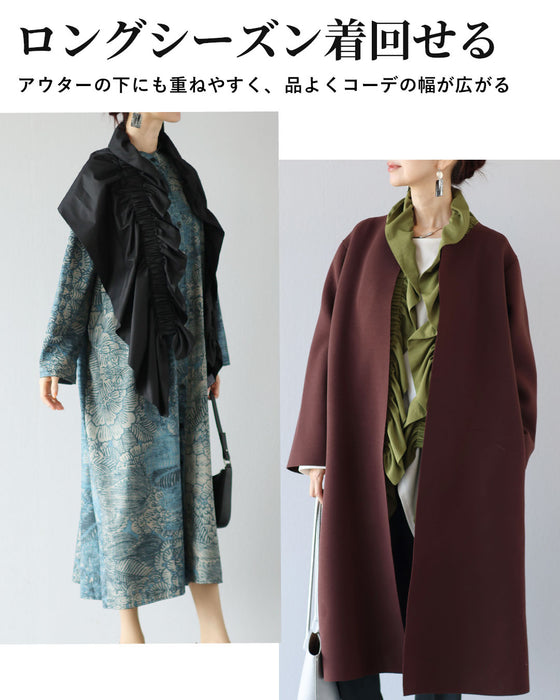 立体華やか　大人のギャザーストール