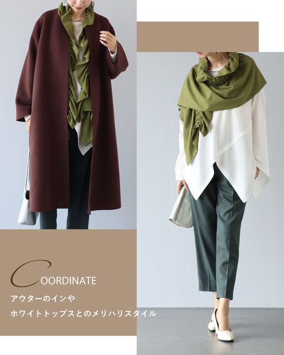 立体華やか　大人のギャザーストール
