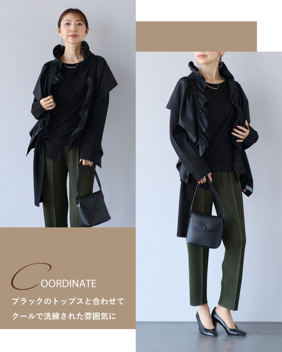 立体華やか　大人のギャザーストール